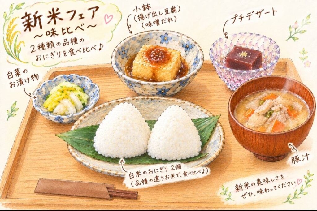 2026和仁の蔵新米フェアおにぎりランチ